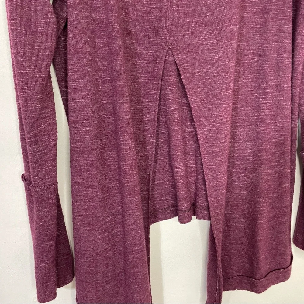 Free People Open Back Knit Turtleneck Plum Sz. M